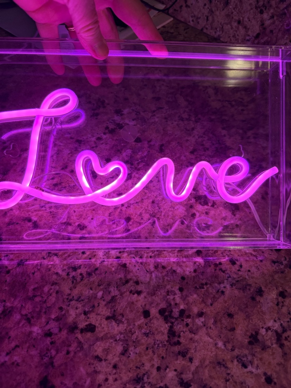 Pink "Love" Neon LED Sign - Picture 4 of 4